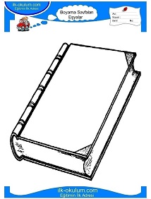 Çocuklar İçin Kitap Boyama Sayfaları 